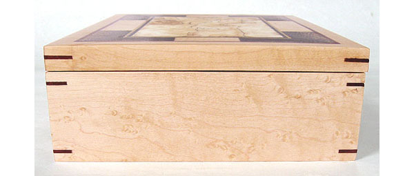 Bird's eye maple box side - Handmade decorative keepsake box