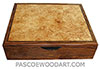 Handcrafted men's box - Men's valet box, keepsake box made of Honduras Rosewood, bleached maple burl