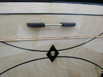 Handmade, decorative box: CD storage box - Curly yellow birch, ebony, brass and aluminum - High gloss urethane varnish finish