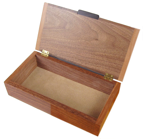 Handcrafted decorative wood box - Men's valet box - open view
