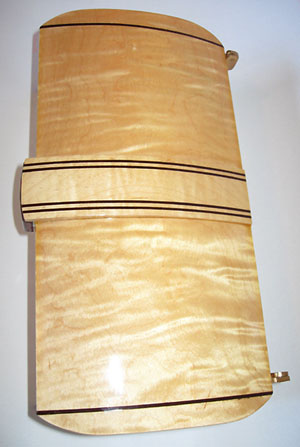 Tiger maple wood box top