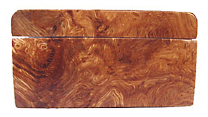 Decorative weekly pill box - maple burl right end