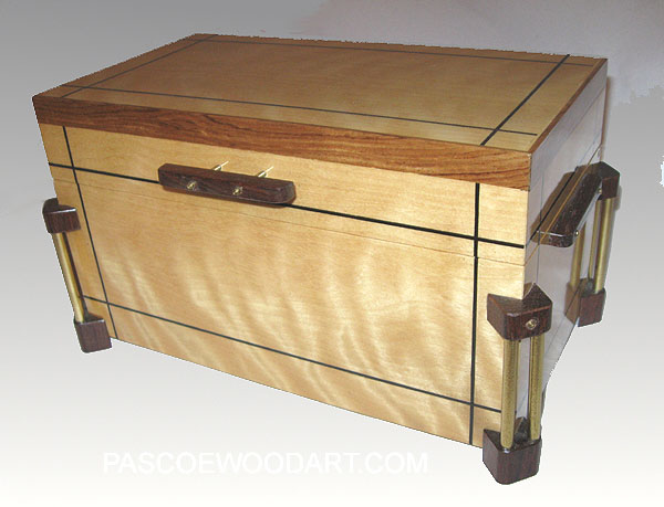 Handmade curly birch wood CD/DVD box