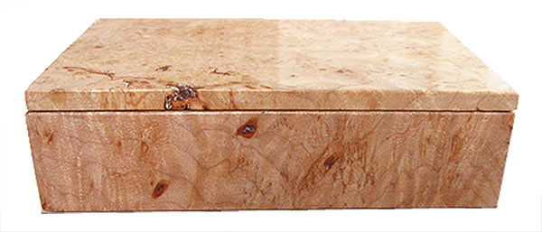 Maple burl box front - Handmade small wood box