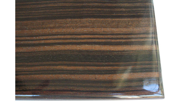Macassar ebony box top close up - Handmade small wood box