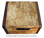 Handmade small wood box - Decorative small keepsake box made of blackline spalted maple burl with Santos rosewood ends