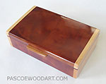 Small keepsake box - Handmade small wood box made of Camphor burl, maple