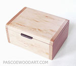 Decorative mini wood box - Handmade small box made of Karelian birch burl, cherry