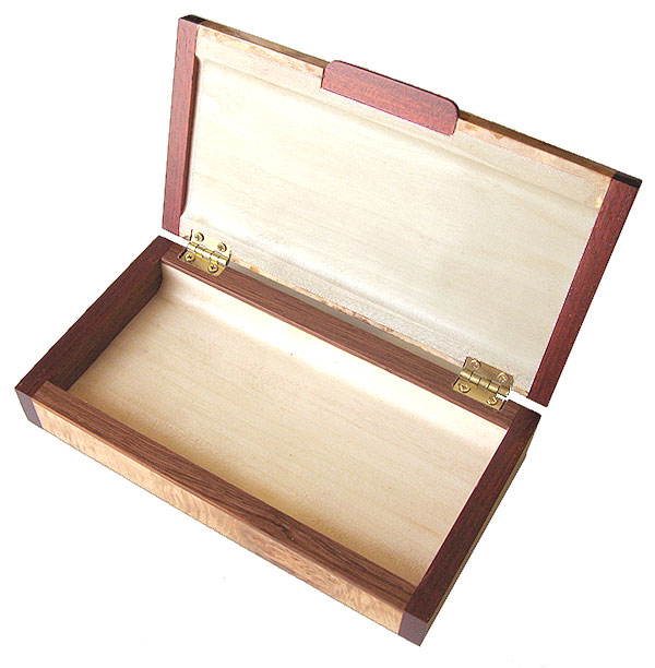 Handmade small wood box - Open view