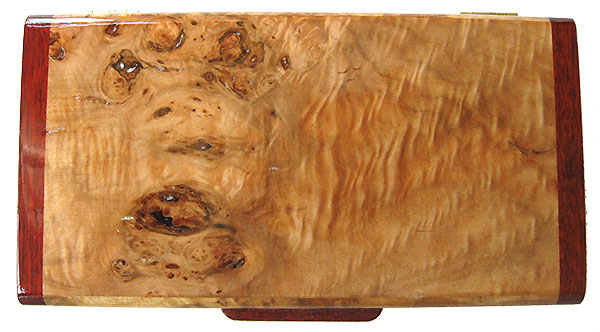 Maple burl box top - Handmade small wood box