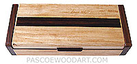 Handmade wood box - Decorative wood slim box made of spalted maple, cocobolo