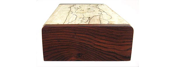 Cocobolo box end - Handmade wood slim box, pen box