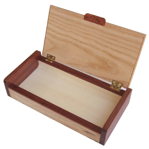 Handmade small wood box - Decorative small wood box - open view