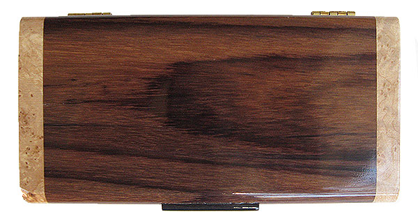 Asian ebony box top - Handmade decorative small wood keepsake box