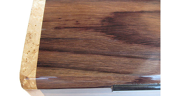 Asian ebony box top close up - Handmade small wood box