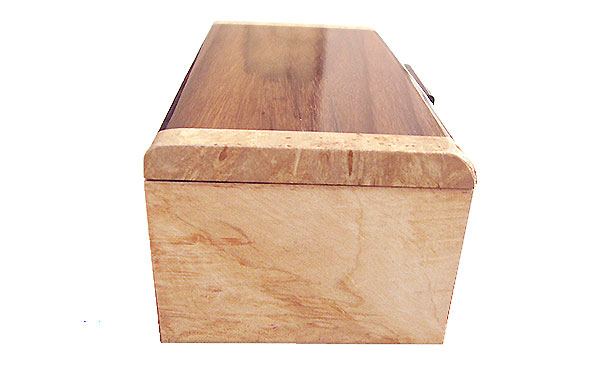 Maple burl box end - Handmade small wood box