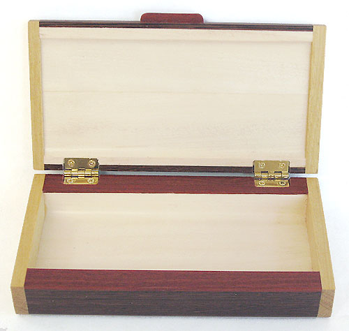Handmade box open view - Decorative small wood box