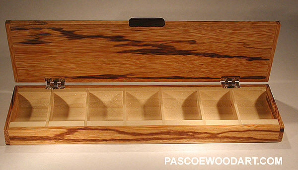 Handmade marblewood super slim pill box - Weekly pill organizer