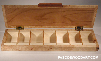 Handmade Maple Burl wood small jewelry box