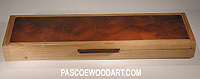 Handmade cherry and camphor burl super thin jewelryl box