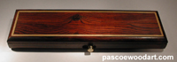 Cocobolo wood weekly pill box for travel