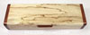Handmade weekly pill organizer made from spalted maple wood with padauk trim