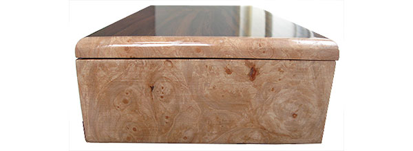 Maple burl box end - handmade wood box