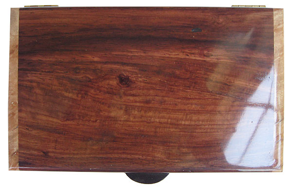 Honduras rosewood box top - Handmade wood men's valet box or keepsake box