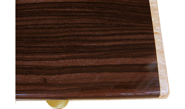 Macassar ebony box top close up - Handmade wood box