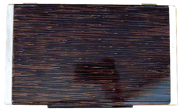 Black palm box top - Handmade wood decorative men's valet box or keepsake box