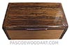 Handmade wood box - Decorative wood men's valet box, keepsake box made of Mexican bocote, Pear wood