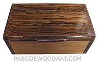 Handmade wood box - Decorative wood men's valet box, keepsake box made of Mexican bocote, Pear wood