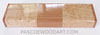 Handmade decorative weekly pill organizer made of Karelian birch burl, cherry