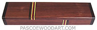 Decorative wood weekly pill box - Honduras rosewood handmade pill box with Boise de rose ends