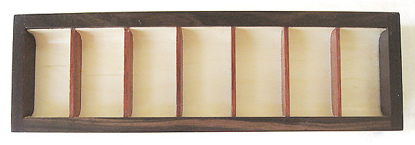Handmade wood weekly pill box - open view - Decorative wood 7 day pill organizer