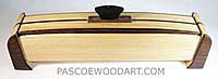 Decorative weekly pill box made of elm, wenge and ebony wood