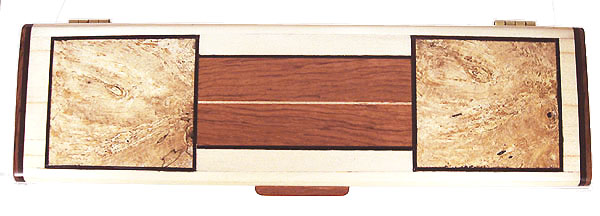 Decorative wood weekly pill box - Top view