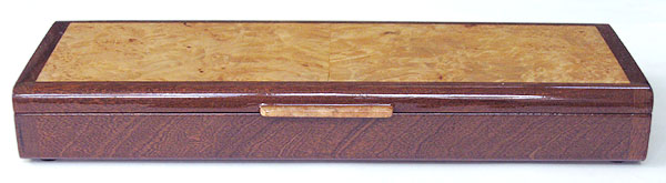 Decorative wood weekly pill organizer - 7 day pill box - front  view