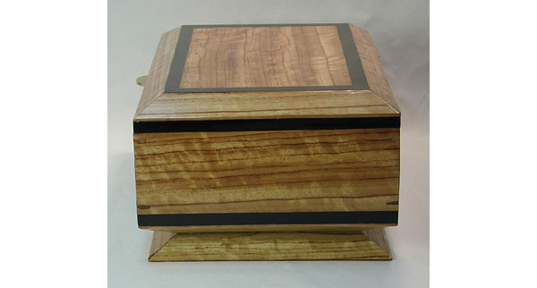 Bubinga Box - Handcrafted bleached solid bubinga box with ebony trim