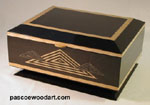 Artistic Lacquer Wood Box - Black Nile