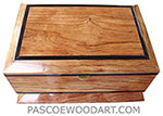Handcrafted wood box - Decorative wood keepsake box made of bleached bubinga with ebony accents
