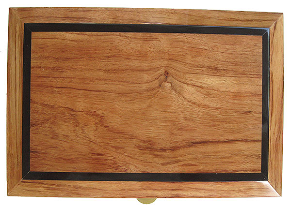 Bleached bubinga with ebony accent box top - Handcrafted wood box - Decorative wood keepsake box