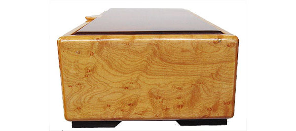 Bird's eye maple box end - Decorative wood desktop box