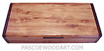 Decorative wood desktop box made of Honduras rosewood, cocobolo