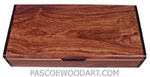 Handmade wood desktop box or pen box made of Honduras rosewood, bois de rose, Ceylon satinwood
