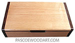 Handmade wood box - Slim decorative wood box, desktop box made of alder with Honduras rosewood