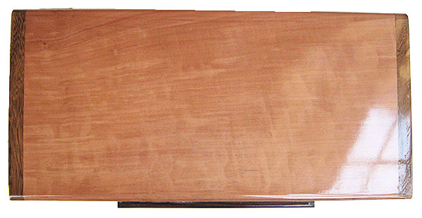 Pearwood box top - Handmade decorative wood slim and long desktop box