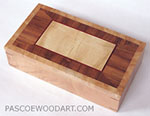 Handmade decorative wood desktop box - Figured western maple, Honduras rosewood