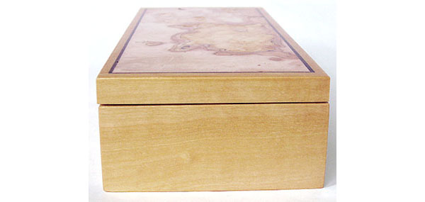 Ceylon satinwood box end - Handmade decorative wood box