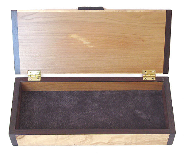Pen box open view - handmade wood pen box